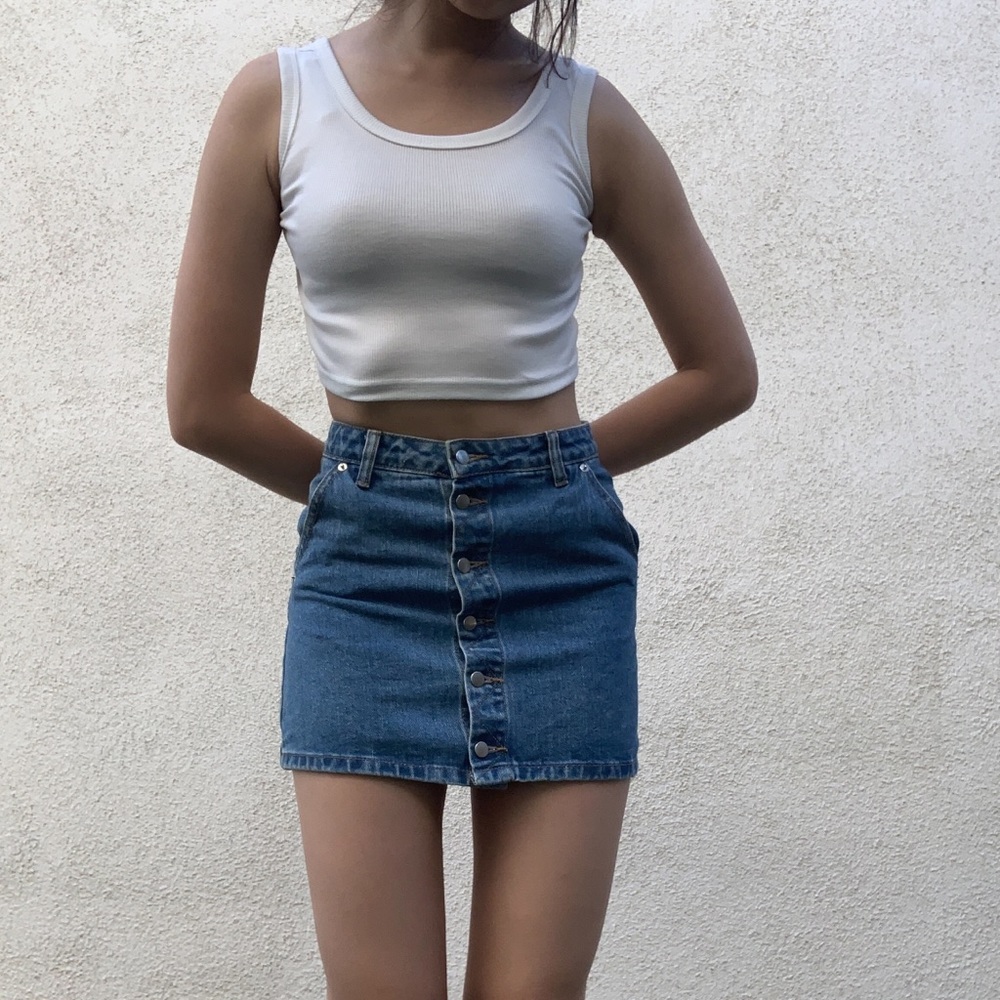 cute y2k jean skirt